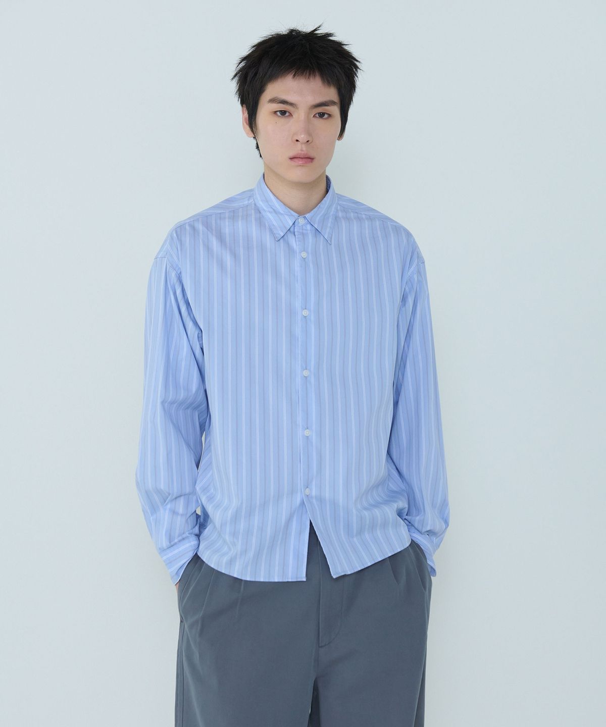 더씽인데어데어(THE THING IN THEIR THERE) Considered Stripe Shirt