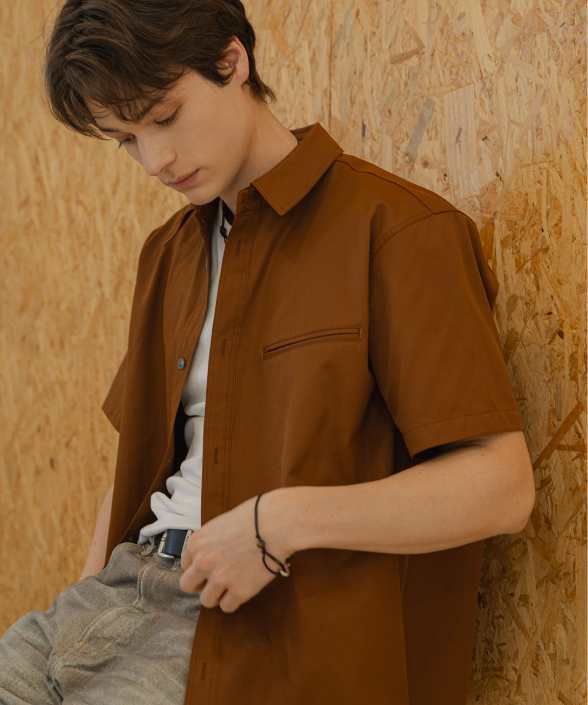 른넷(LEUNNET) 포르티코 페이크 포켓 셔츠 (Portico Fake Pocket Shirt) / Brown