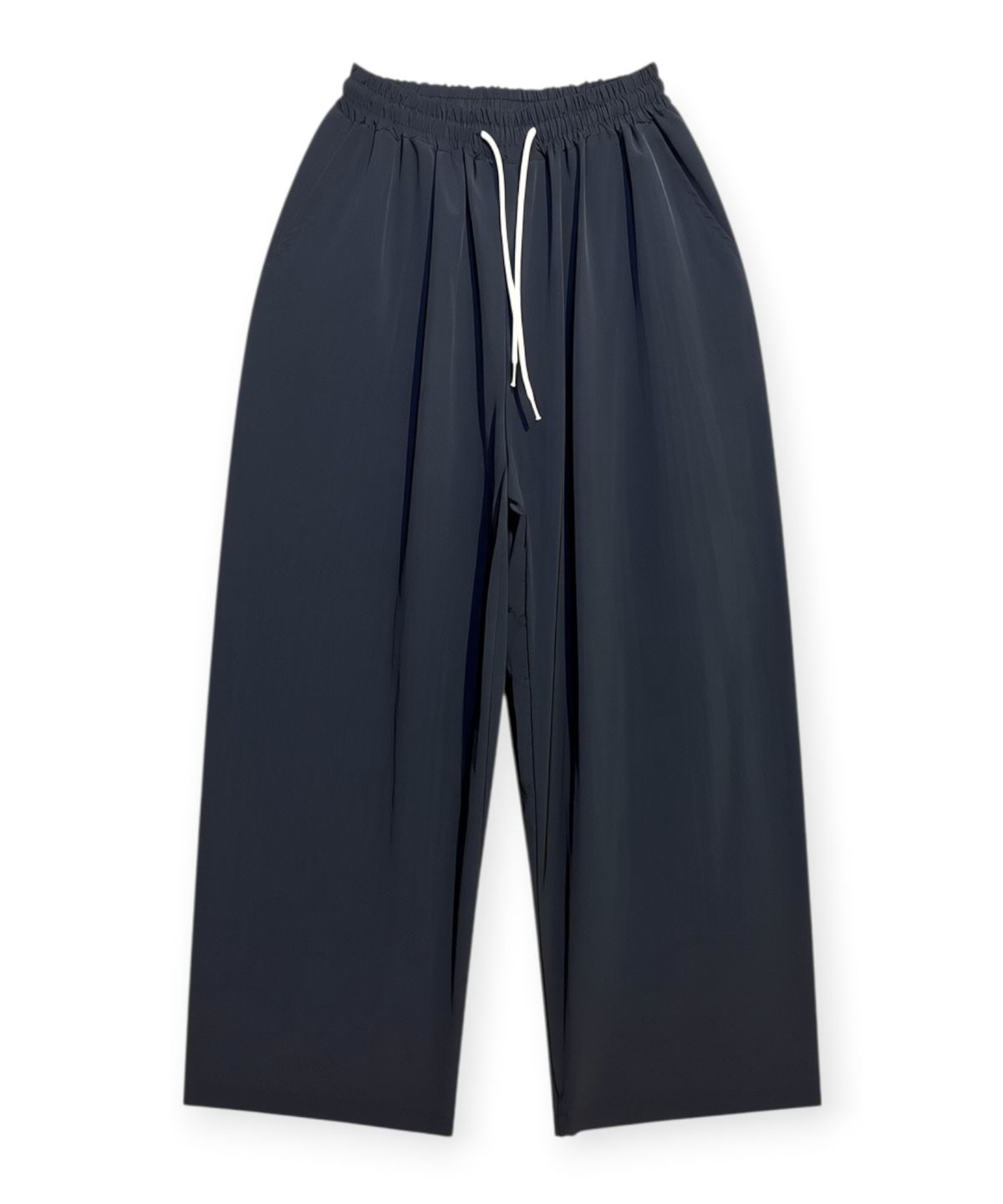 본슬리피(BORN SLIPPY) Soft Nylon Wide Pants (Black)