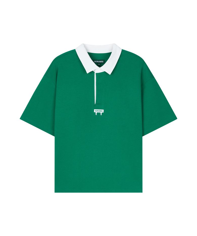 펭 와펜 반팔 럭비 셔츠 [GREEN]