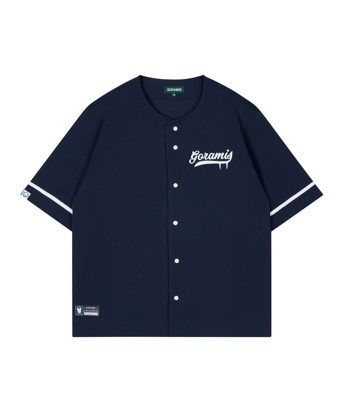 고라미스(GORAMIS) 슬로건 베이스볼 져지 [NAVY]