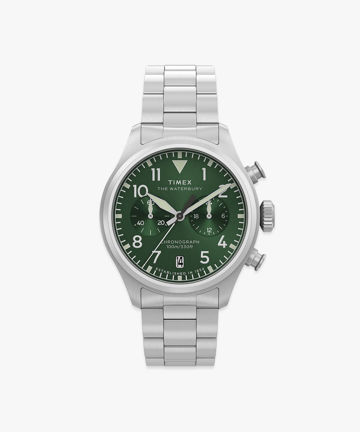 타이맥스(TIMEX) 워터베리 에이스 크로노그래프 메탈 남성시계 41mm