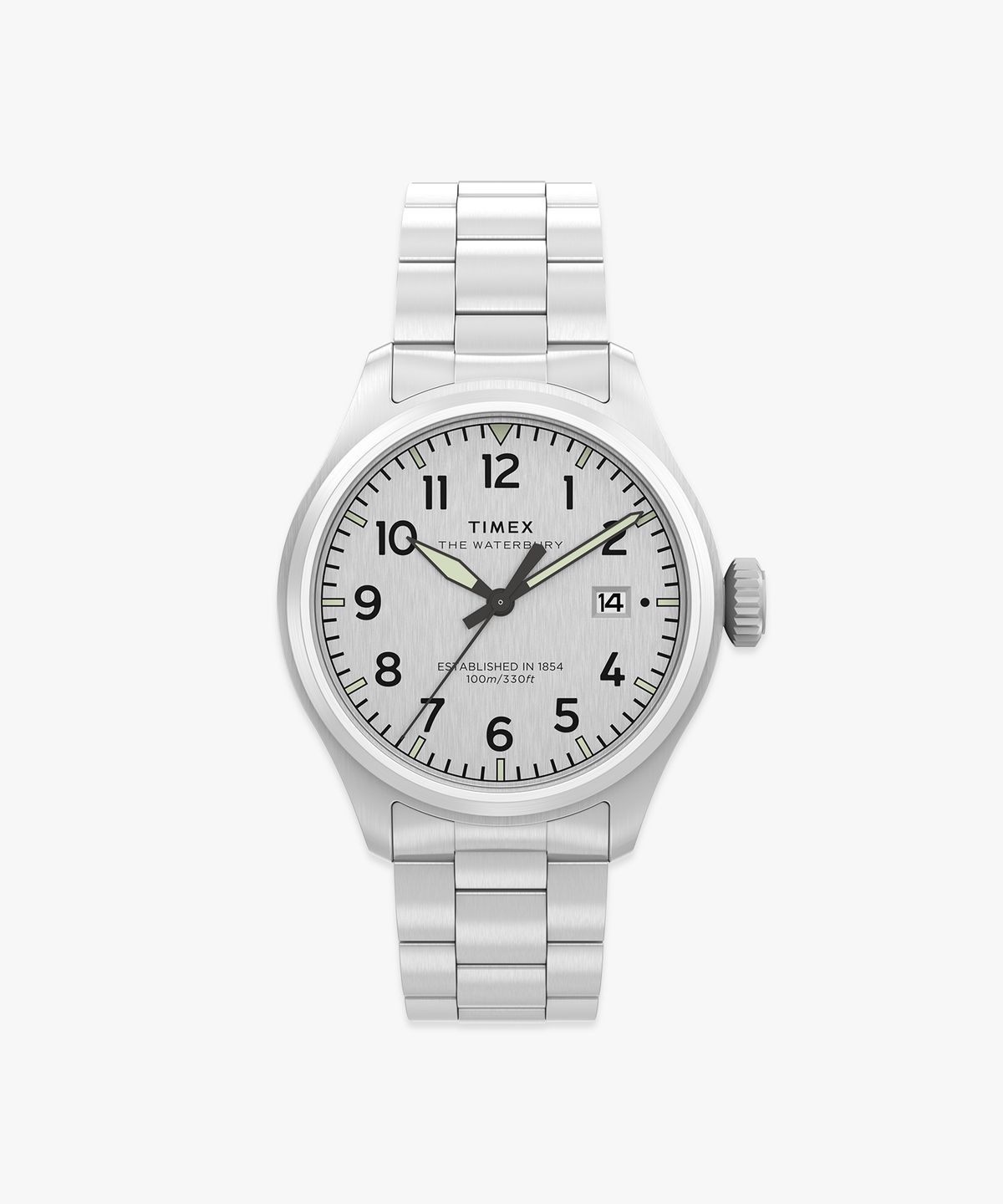 타이맥스(TIMEX) 워터베리 에이스 스테인리스 스틸 브레이슬릿 워치 41mm