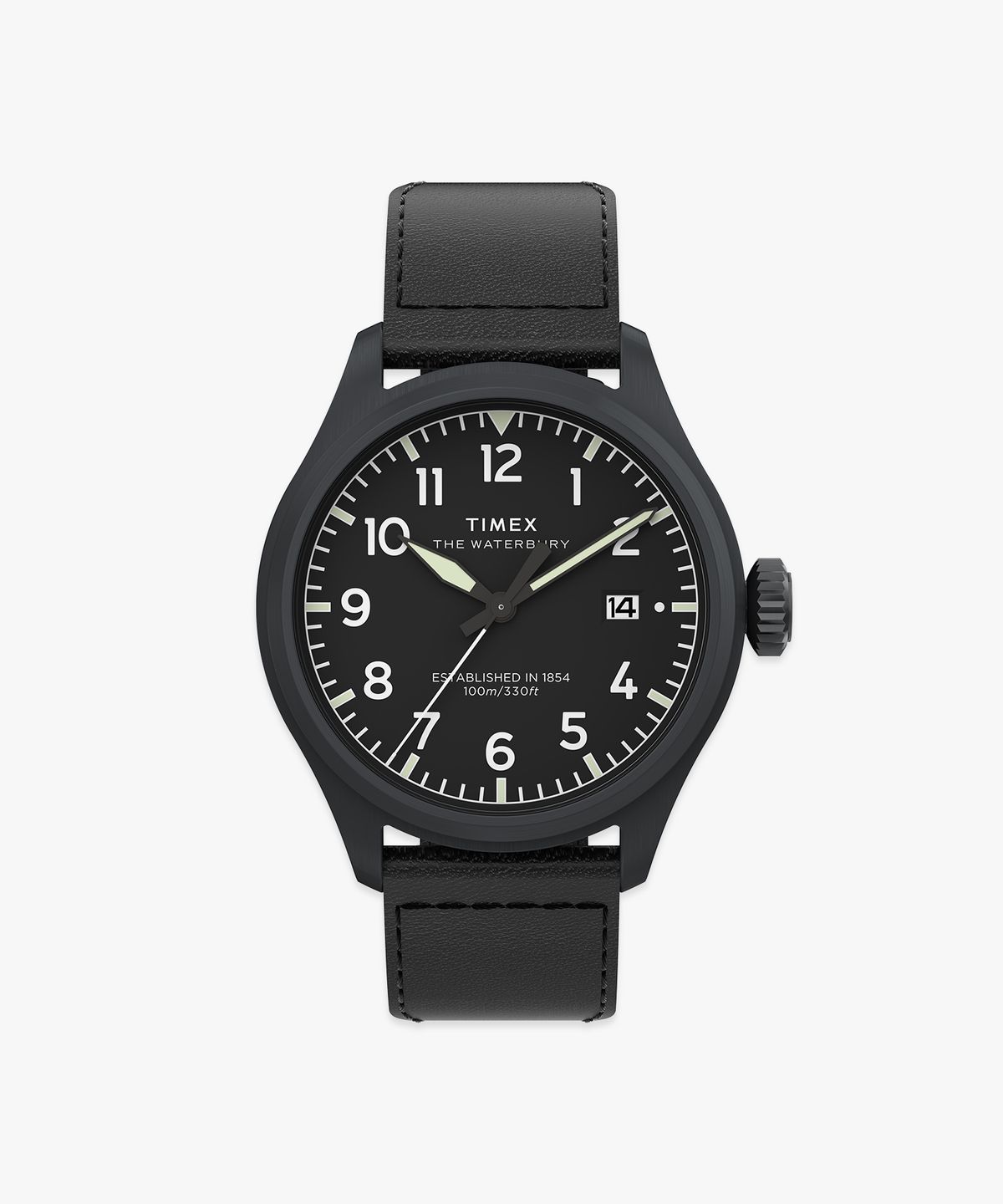 타이맥스(TIMEX) 워터베리 에이스 가죽스트랩 블랙워치 41mm