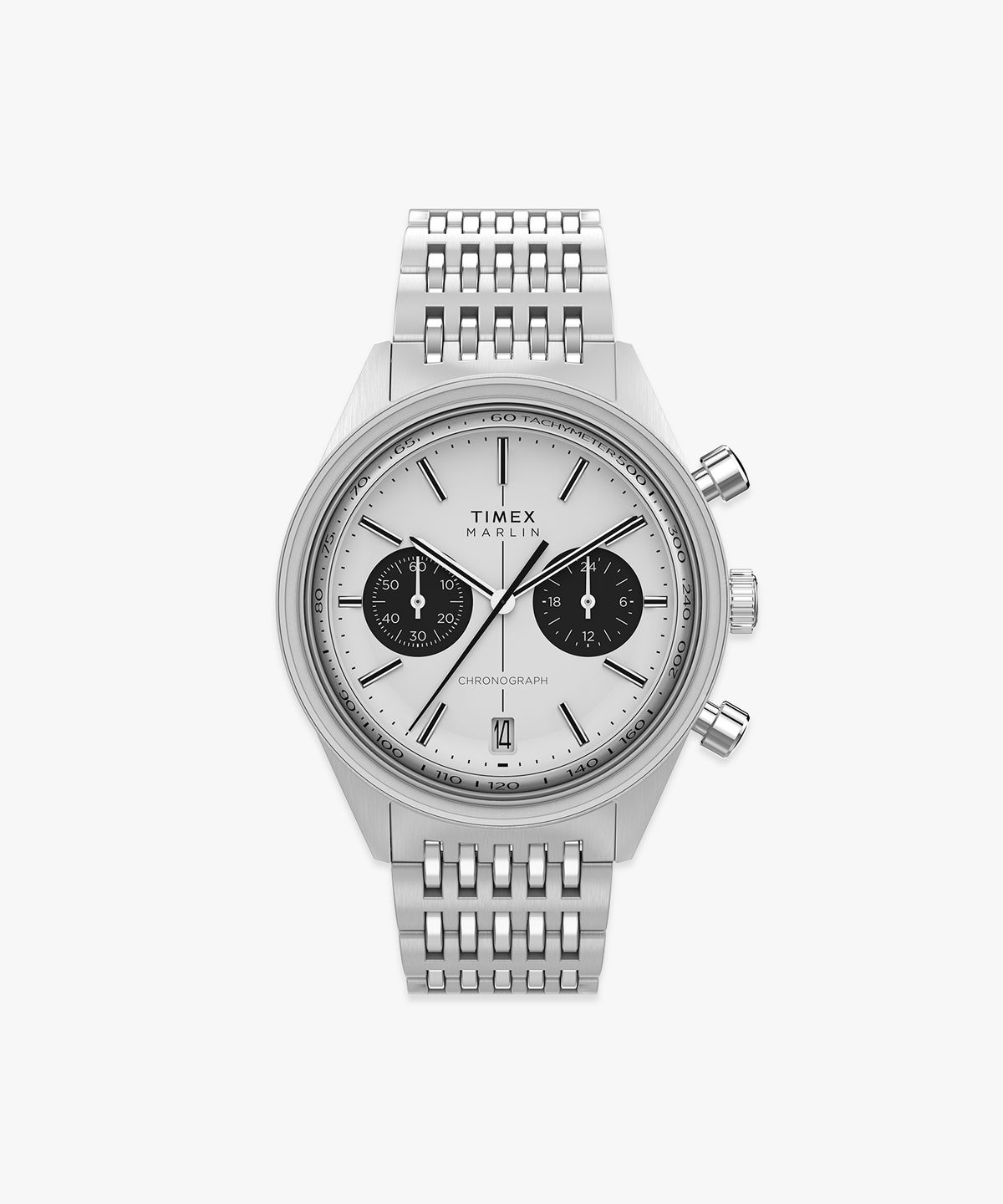 타이맥스(TIMEX) 멀린 젯 쿼츠 크로노그래프 남성메탈시계 40mm