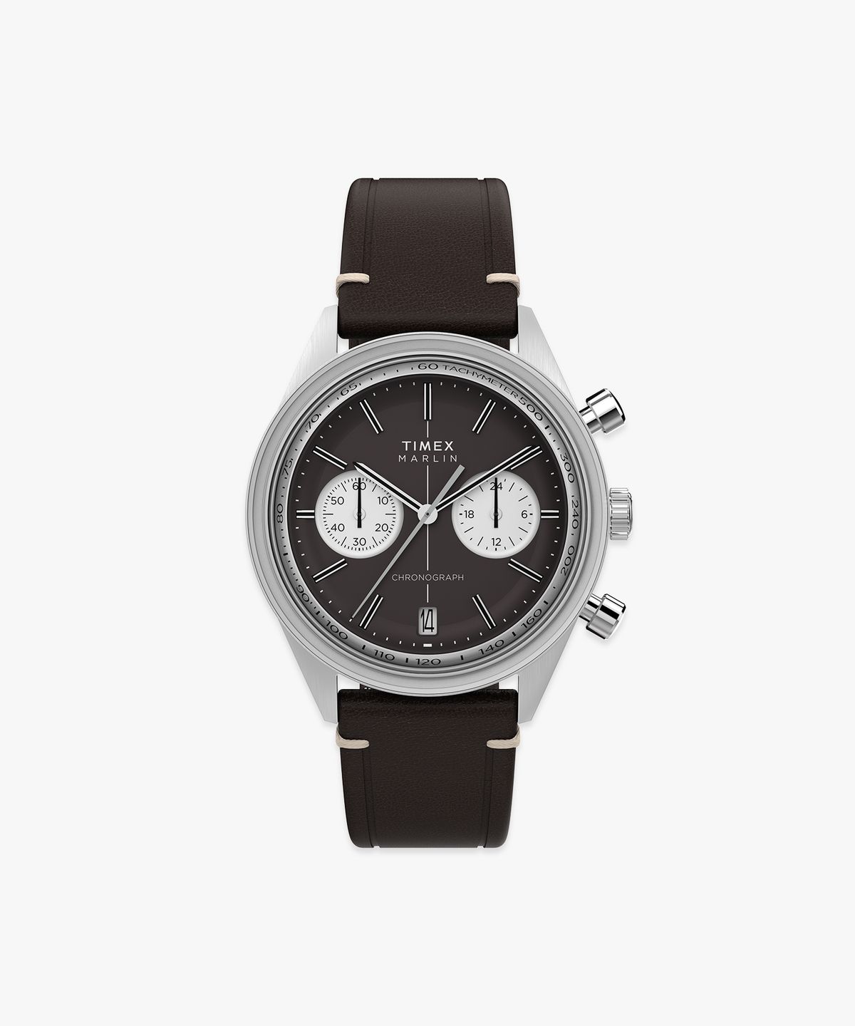 타이맥스(TIMEX) 멀린 젯 쿼츠 크로노그래프 남성가죽시계 40mm