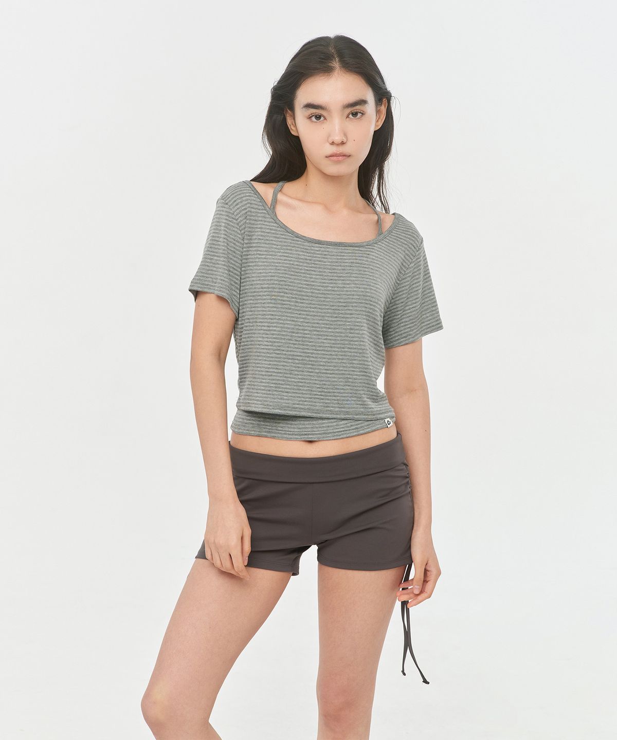 콘치웨어(CONCHWEAR) 스트라이프 레이어드 나시 티셔츠 세트 (3colors)
