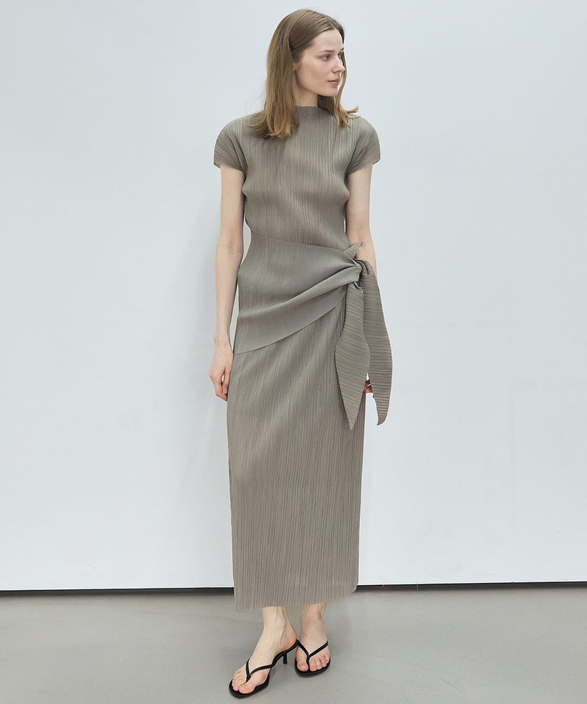 누토프(NUTOFFE) Pleated wrap Set_Etoupe