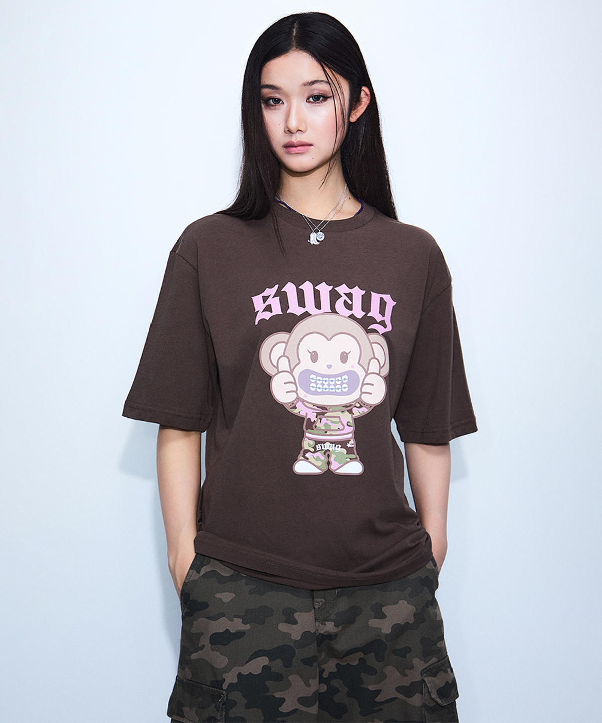 스파오(SPAO) [마이페이브아카이브] 반팔 티셔츠(Brown)_SPRLG37U29