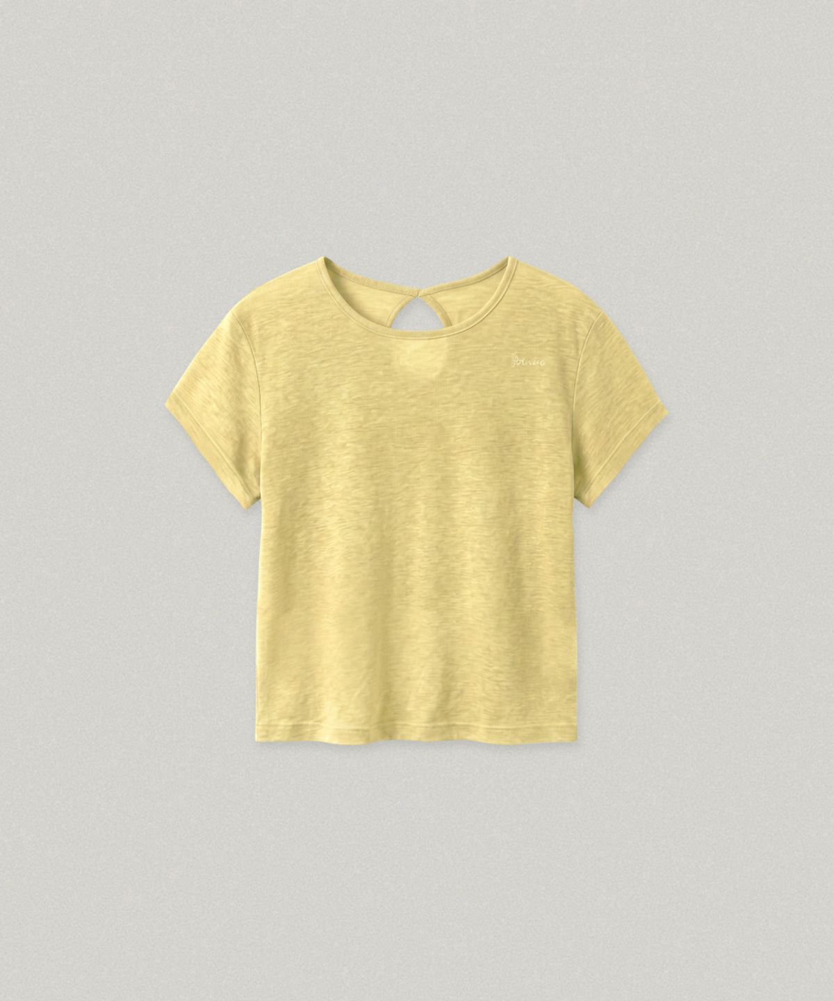 폴뉴아(FOLNUA) HAN SHEER CAP SLEEVE T-SHIRT (YELLOW)