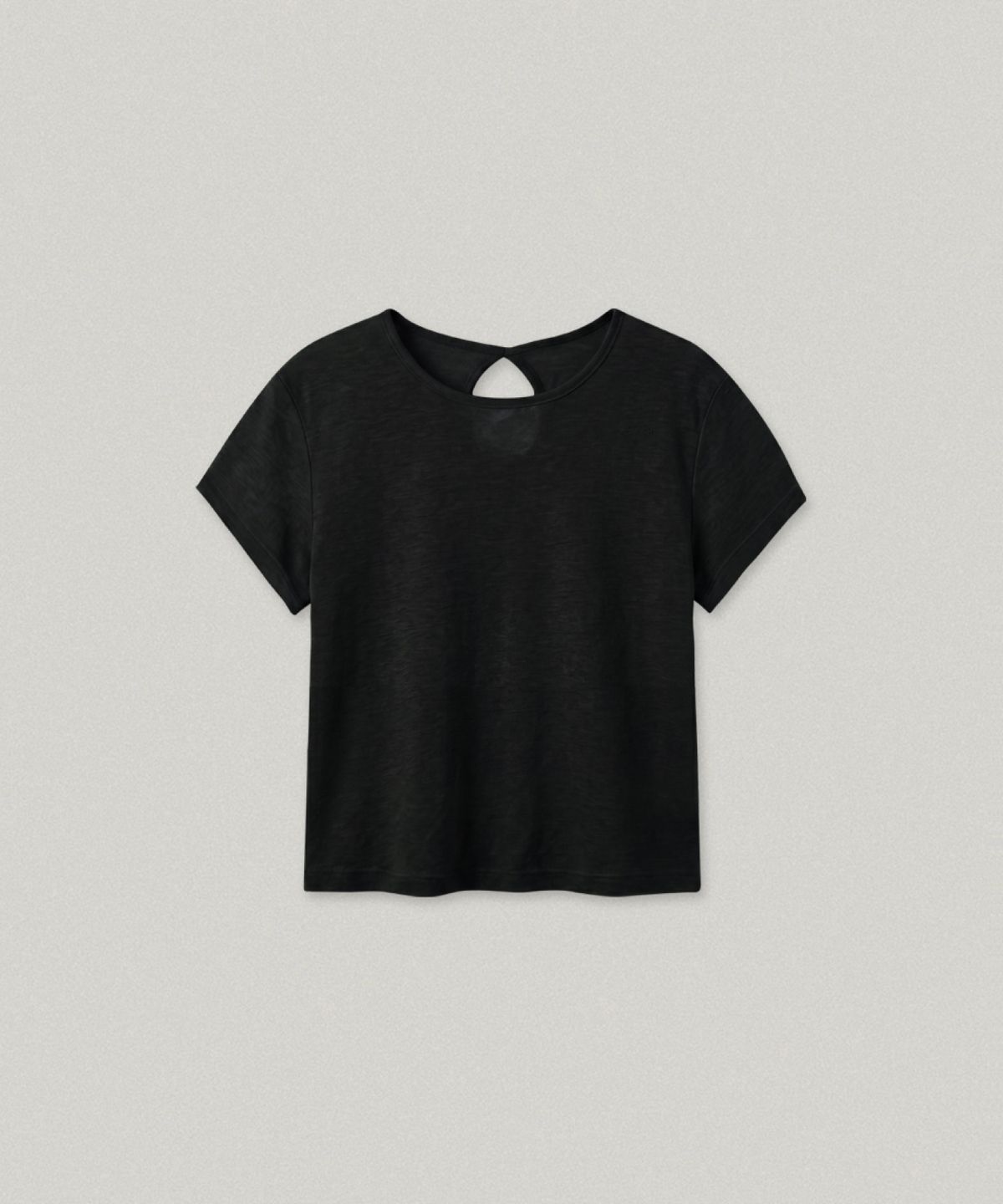 폴뉴아(FOLNUA) HAN SHEER CAP SLEEVE T-SHIRT (BLACK)