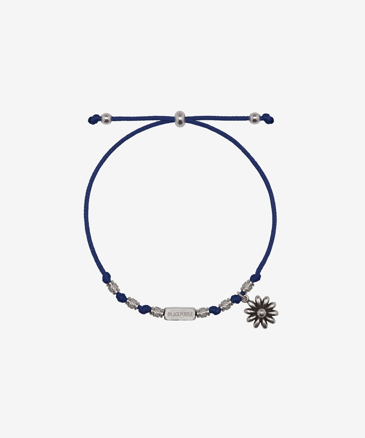 블랙 퍼플(BLACK PURPLE) 와일디 플라워 팔찌_블루 Wildy Flower Bracelet_Blue