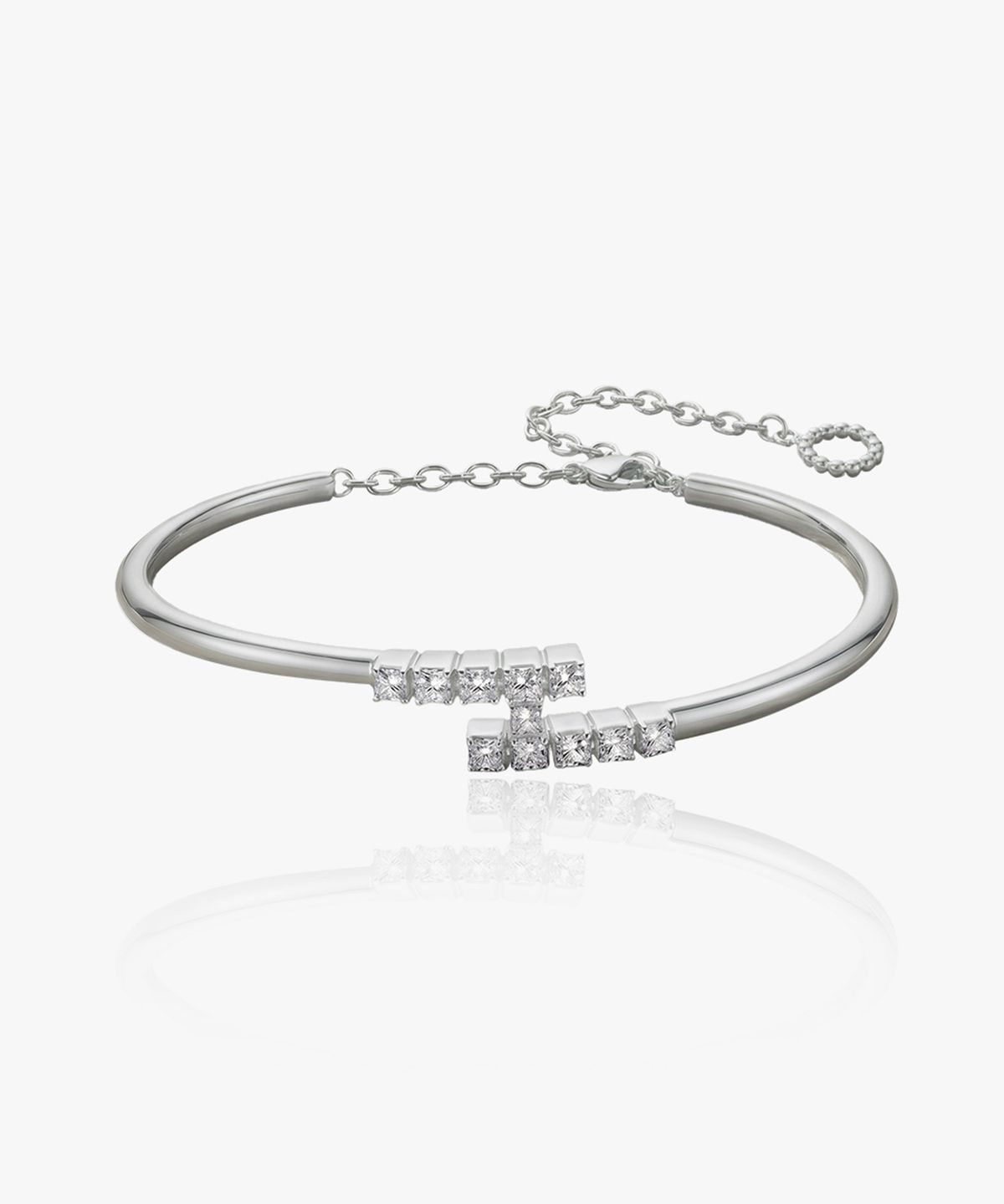 엘렌쥬얼리(HELENE JEWELRY) 실버 925 Silver 베르토 큐빅 뱅글 은 팔찌