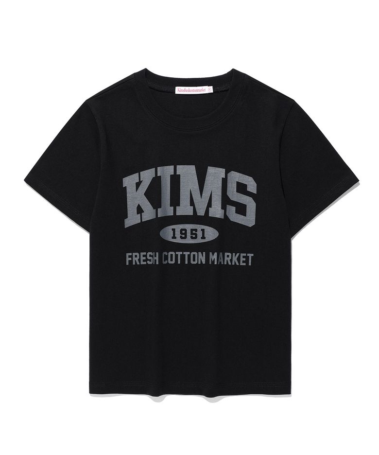 킴스 컬리지 티셔츠 블랙
