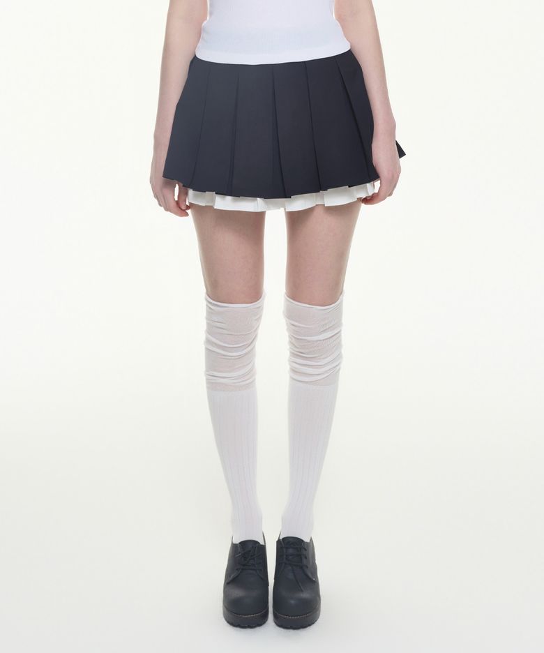 Piano Ribbon Skirt - NAVY