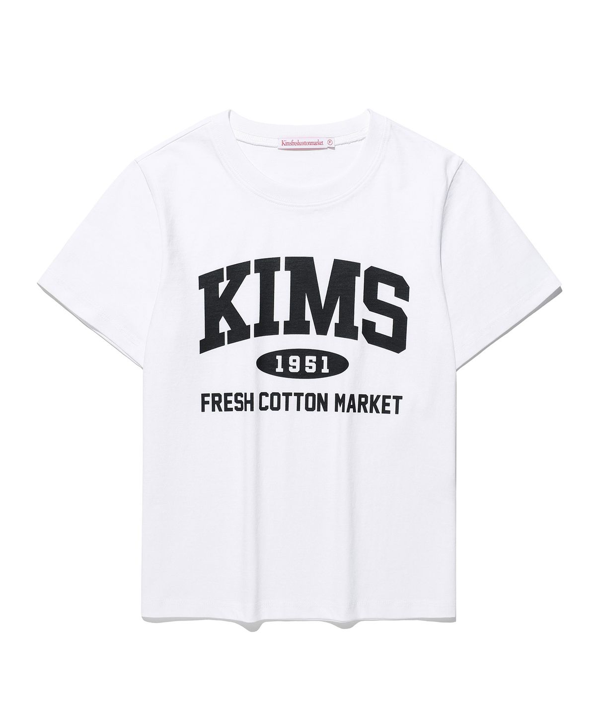 킴스 프레시 코튼 마켓(KIMS FRESH COTTON MARKET) 킴스 컬리지 티셔츠 화이트