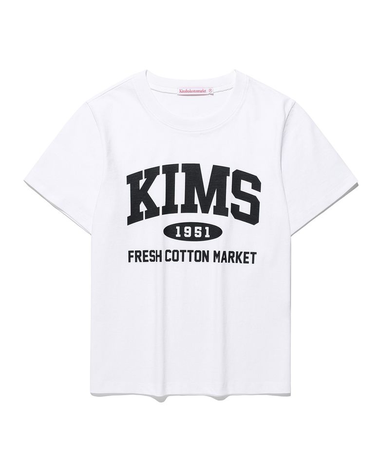 킴스 컬리지 티셔츠 화이트