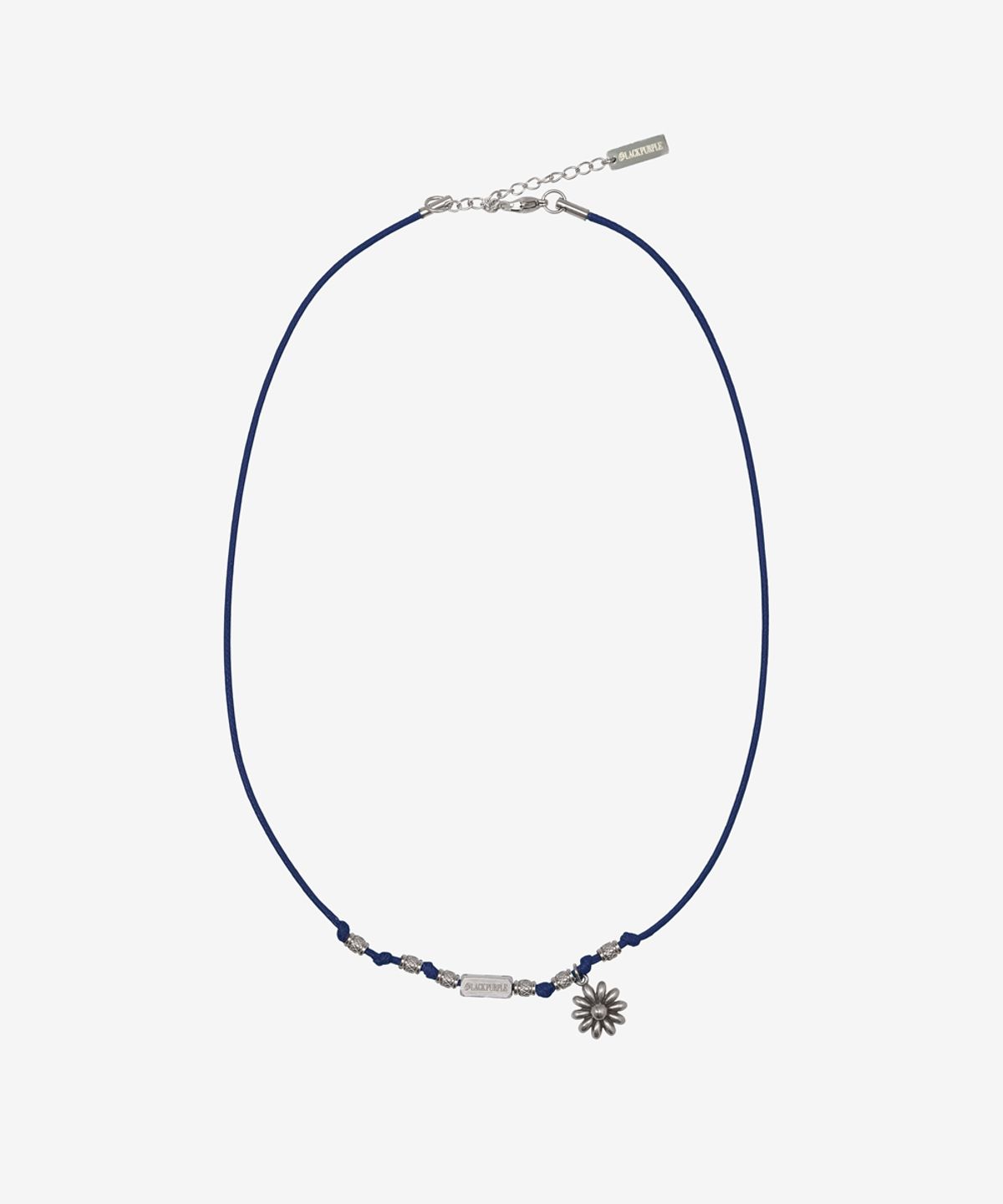 블랙 퍼플(BLACK PURPLE) 와일디 플라워 목걸이_블루 Wildy Flower Necklace_Blue