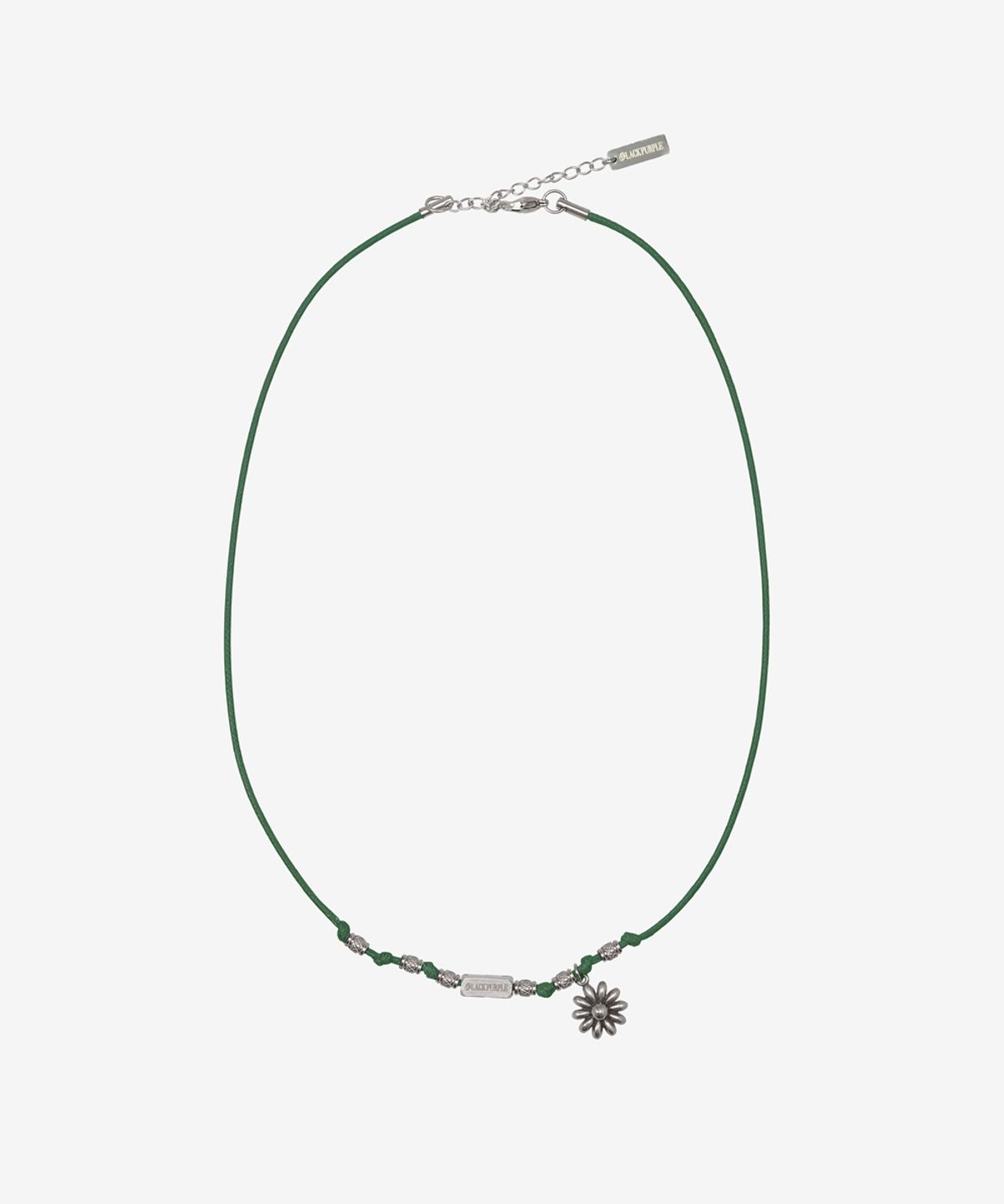 블랙 퍼플(BLACK PURPLE) 와일디 플라워 목걸이_그린 Wildy Flower Necklace_Green