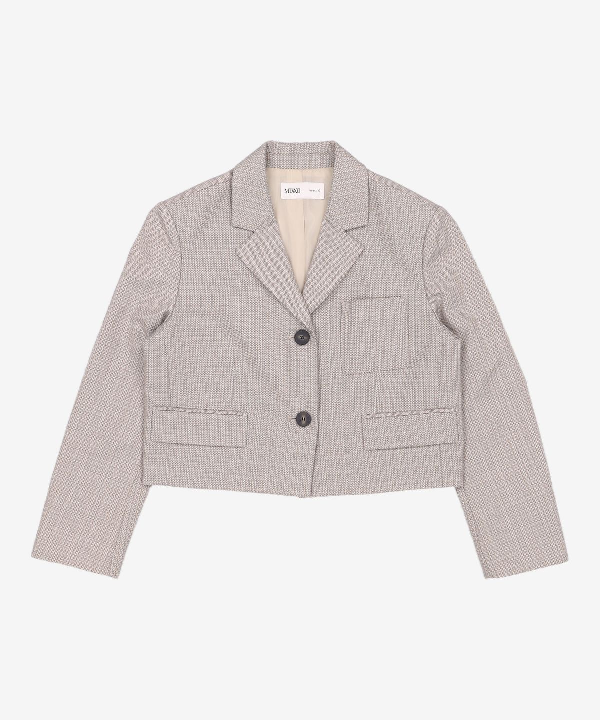 미쏘(MIXXO) 테일러드 싱글 크롭 자켓 MIWJKD301B S