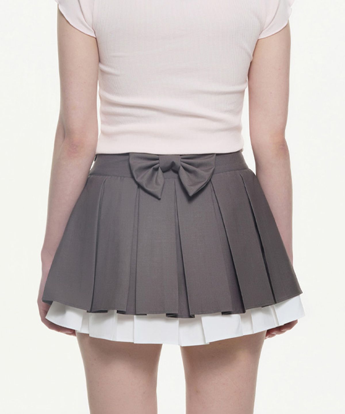 위스페어리(WHISFAIRY) Piano Ribbon Skirt - CHARCOAL