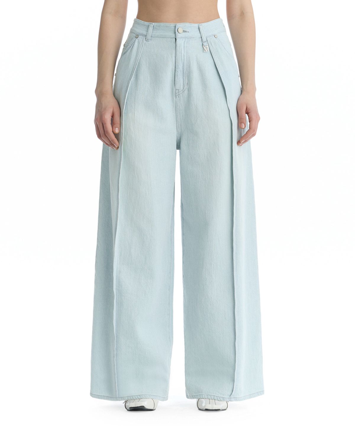 트리밍버드(TREEMINGBIRD) Fluid Wide Denim Pants [ Light Blue ]