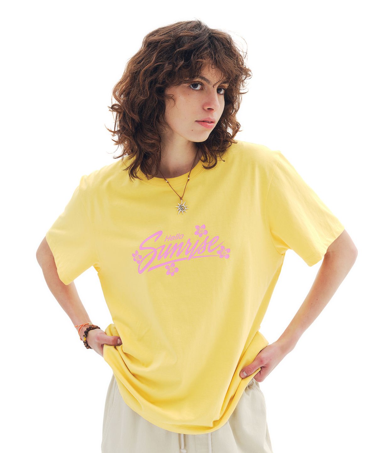 헬로 선라이즈(HELLO SUNRISE) HS Sunrise Bloom Tee_Yellow