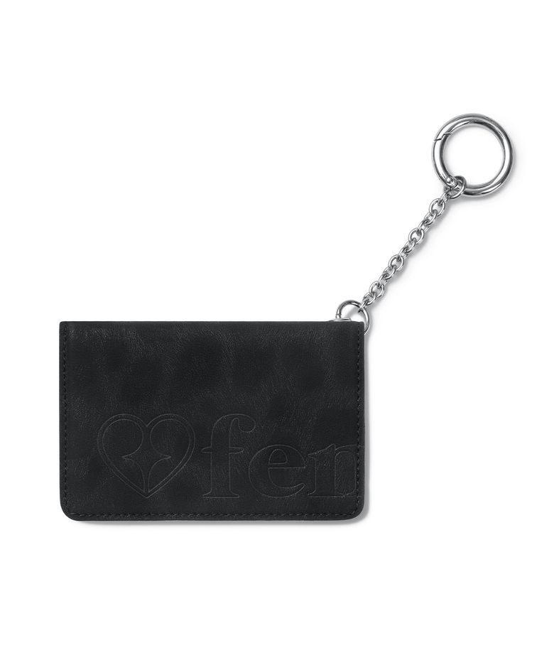 SOFT CARD KEYRING - LEOPARD BLACK