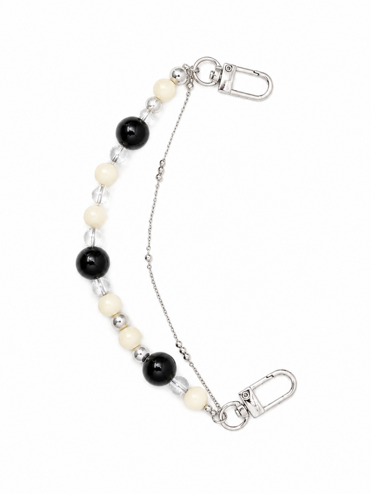 민더리(MEENDERI) BEADS CHAIN KEYRING - BLACK