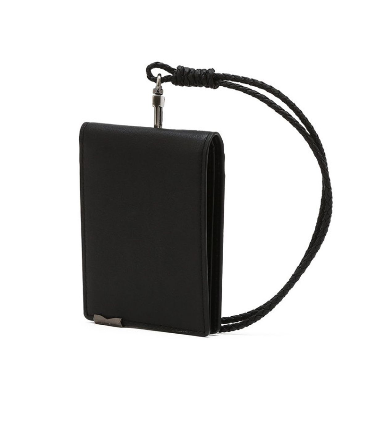 질스튜어트 맨 액세서리(JILLSTUART MEN ACC) 블랙 로고장식 소가죽 카드지갑 JUHO6F550BK