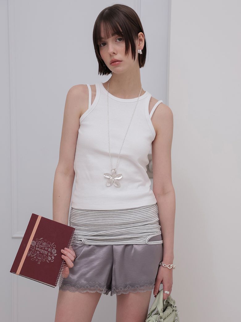 CURVE STRAP SLEEVELESS - WHITE