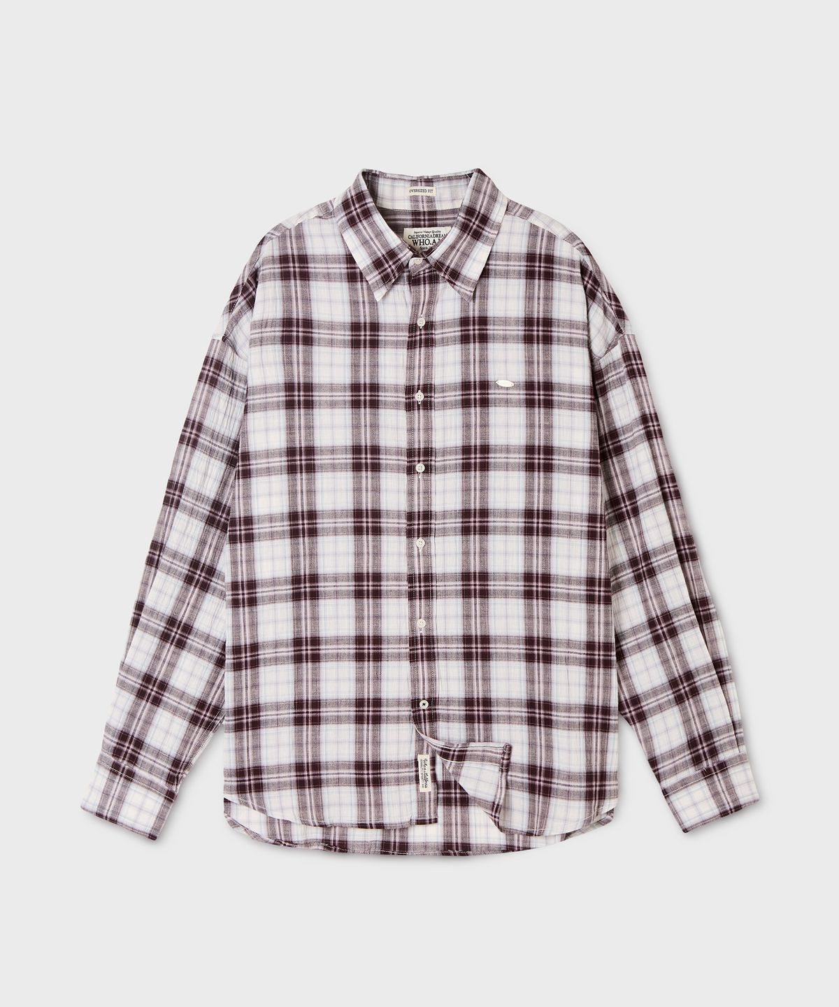 후아유(WHO.A.U) Summer Loose-fit Check Shirts (R) / WHYCG3741F
