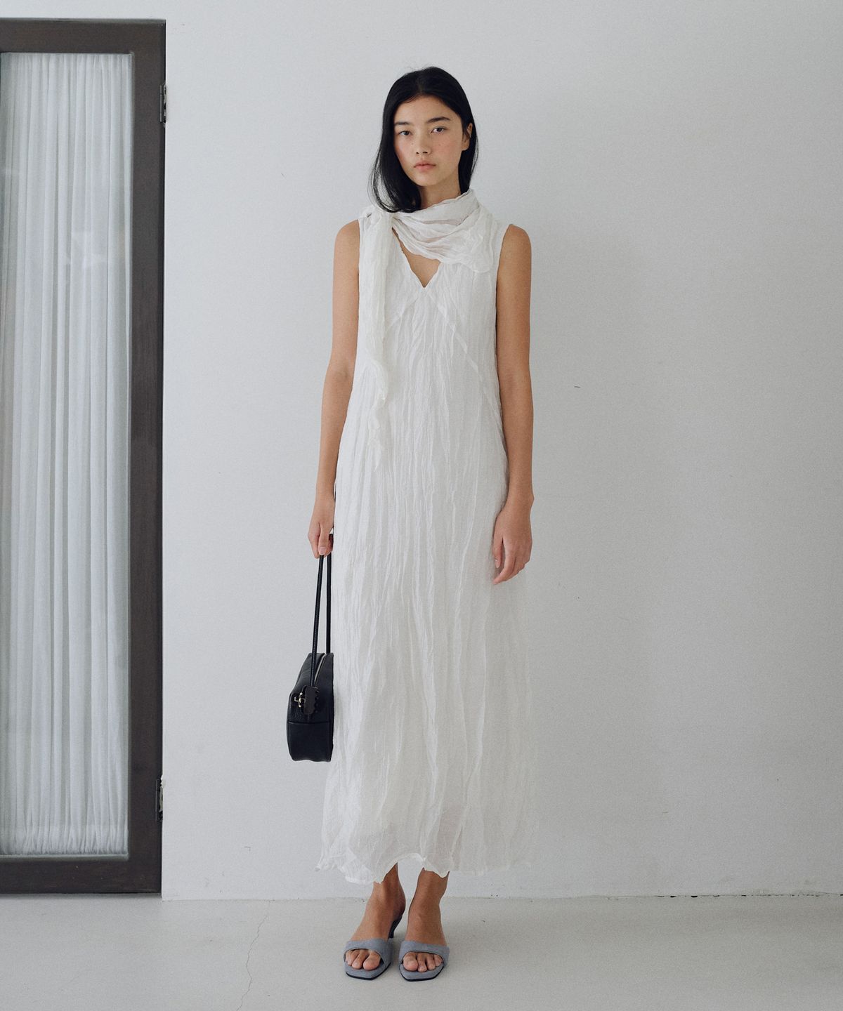 유라고(URAGO) Wrinkle scarf dress set