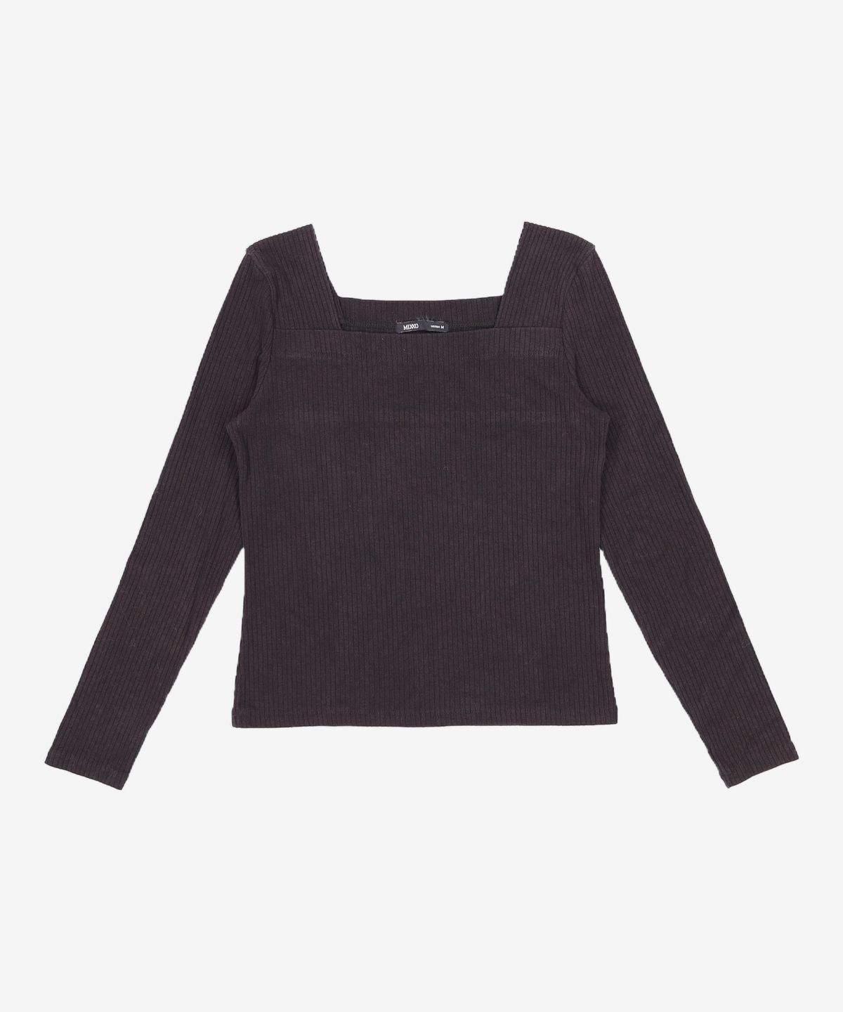 미쏘(MIXXO) 스퀘어넥 골지 긴팔 티셔츠 LWF320A RE_MIWLWF40QA M