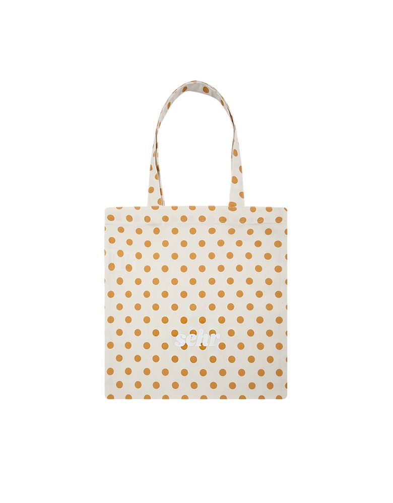 Dot Middle Tote Bag (Orange)