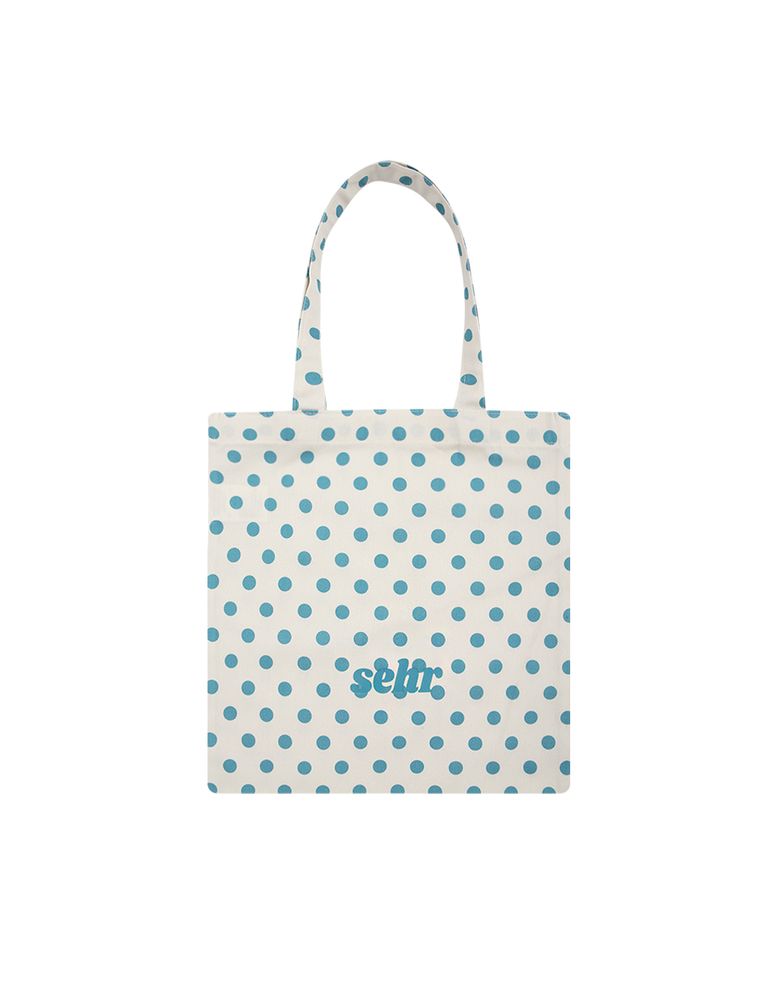 Dot Middle Tote Bag (Blue)