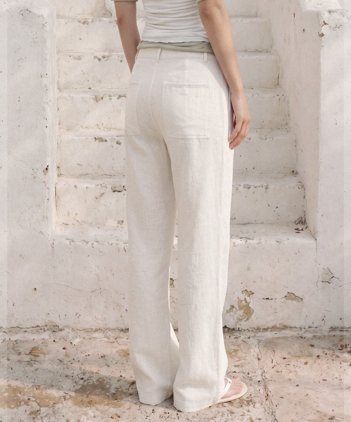 폴뉴아(FOLNUA) NOIR LINEN PANTS (WHITE)