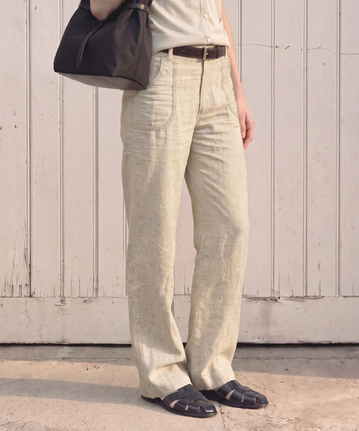 폴뉴아(FOLNUA) NOIR LINEN PANTS (NATURAL)