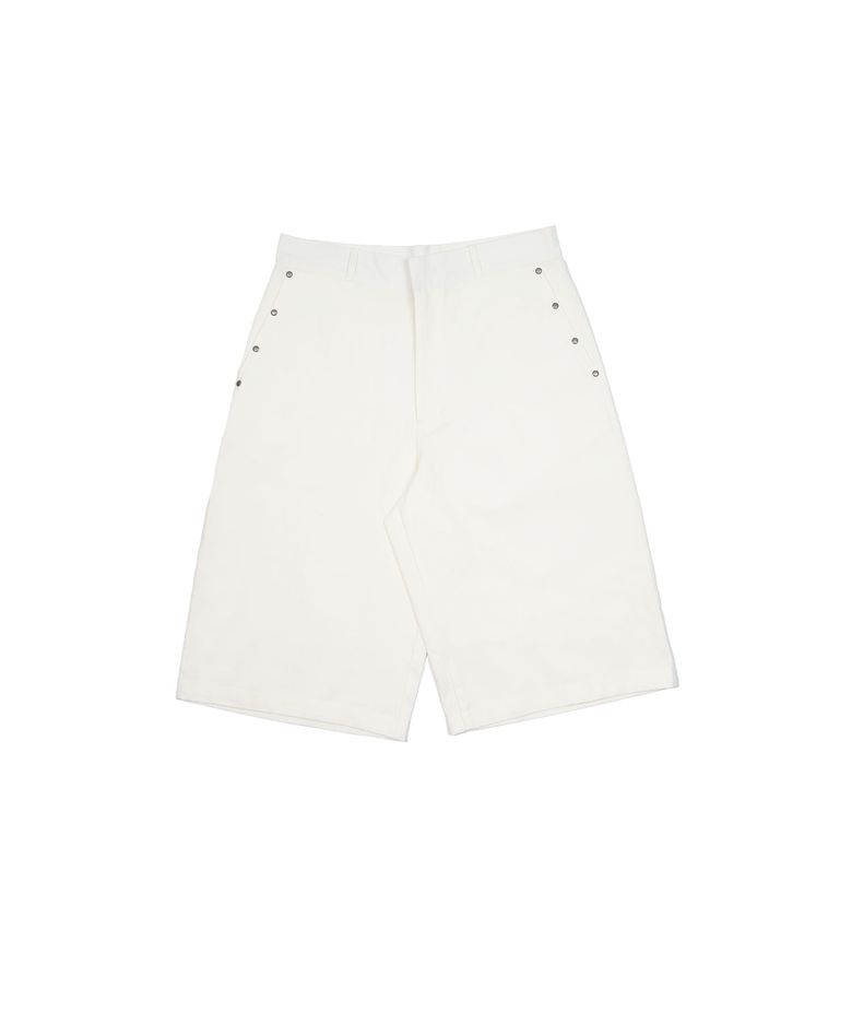 STUD BERMUDA PANTS - IVORY