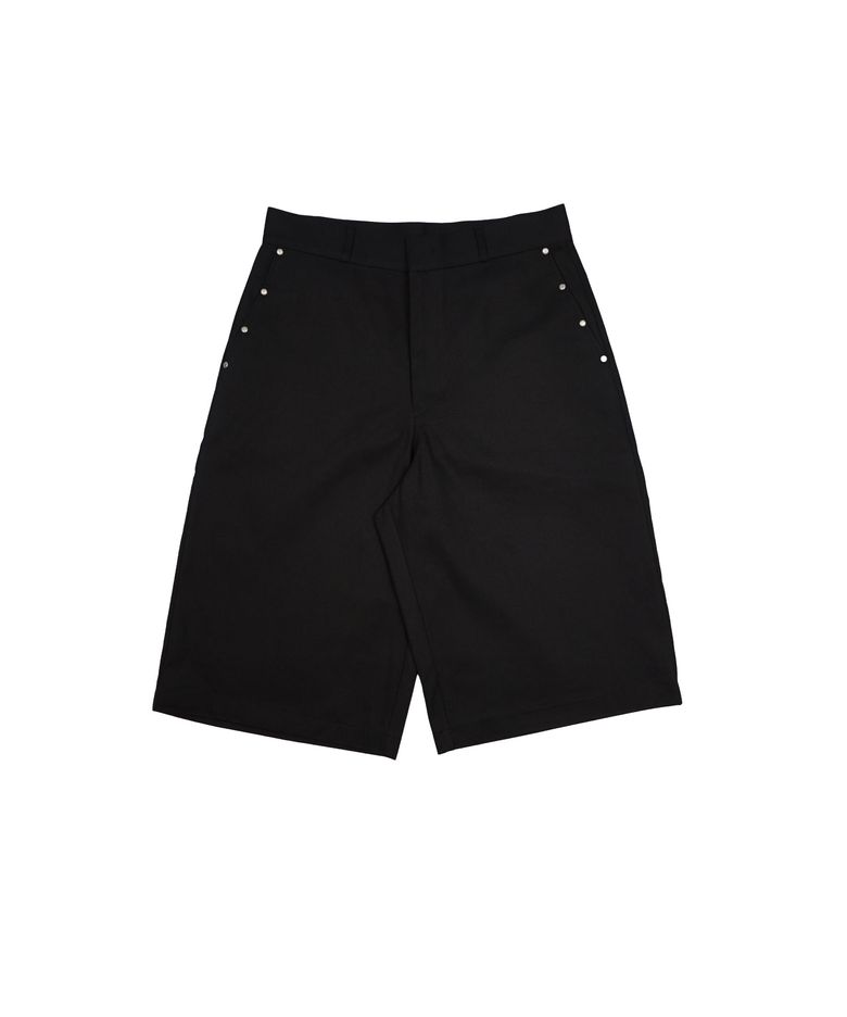 STUD BERMUDA PANTS - BLACK