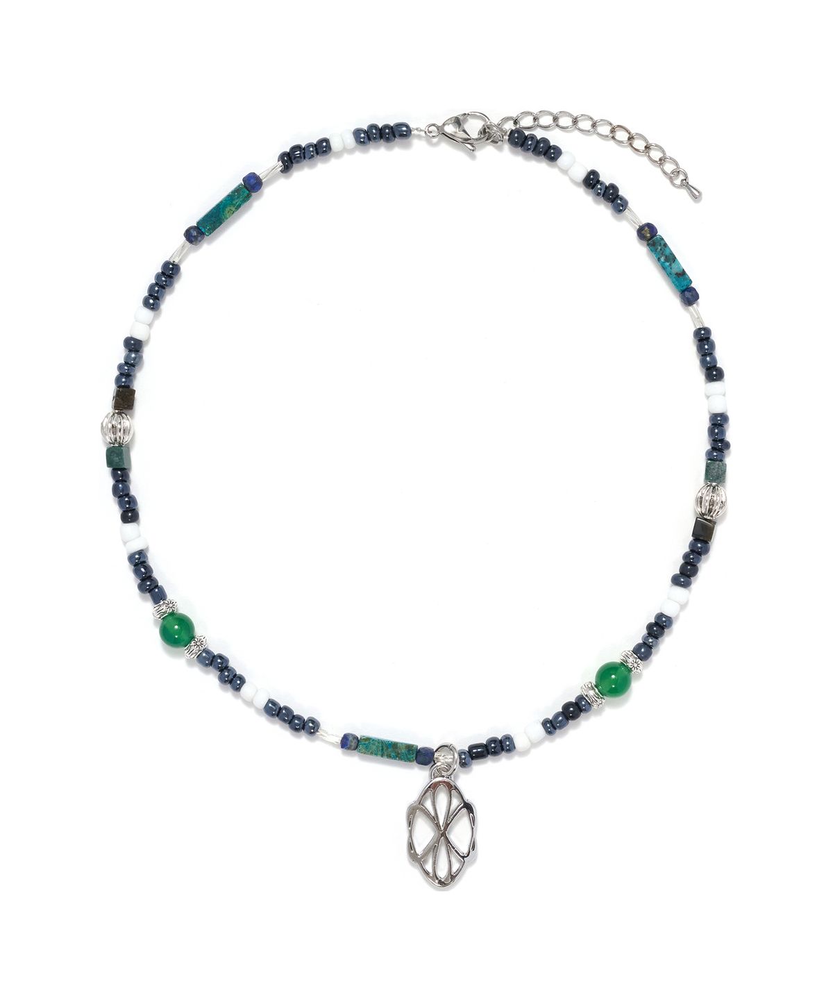 논타입(NONTYPE) SYMBOL FOREST STONE NECKLACE (NAVY)