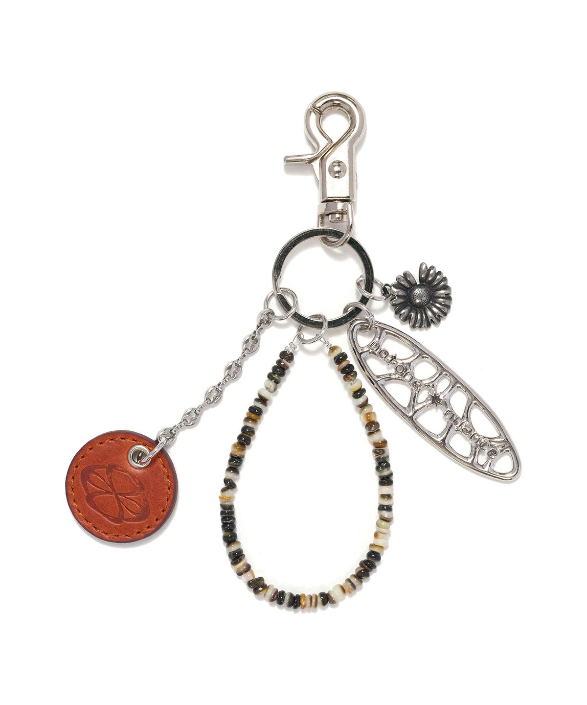 논타입(NONTYPE) LEAF SYMBOL ABSTRACT KEYRING (SILVER)