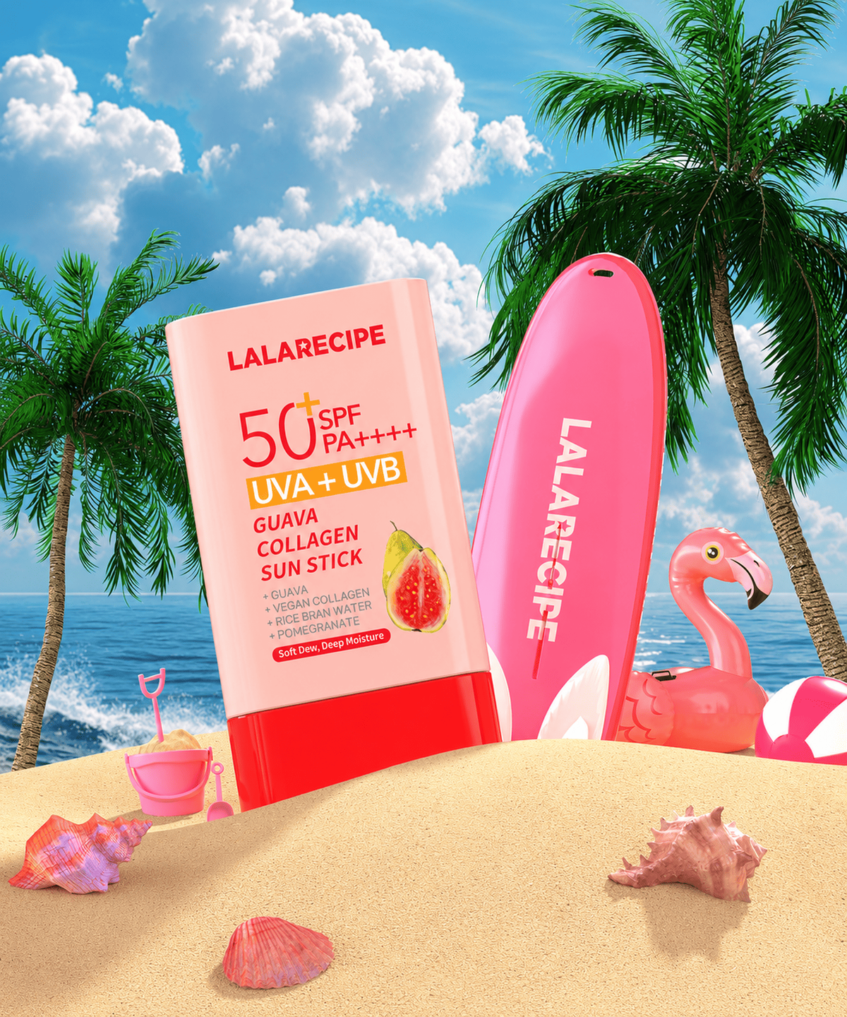 라라레서피(LALARECIPE) 구아바 콜라겐 선스틱 SPF50+, PA++++