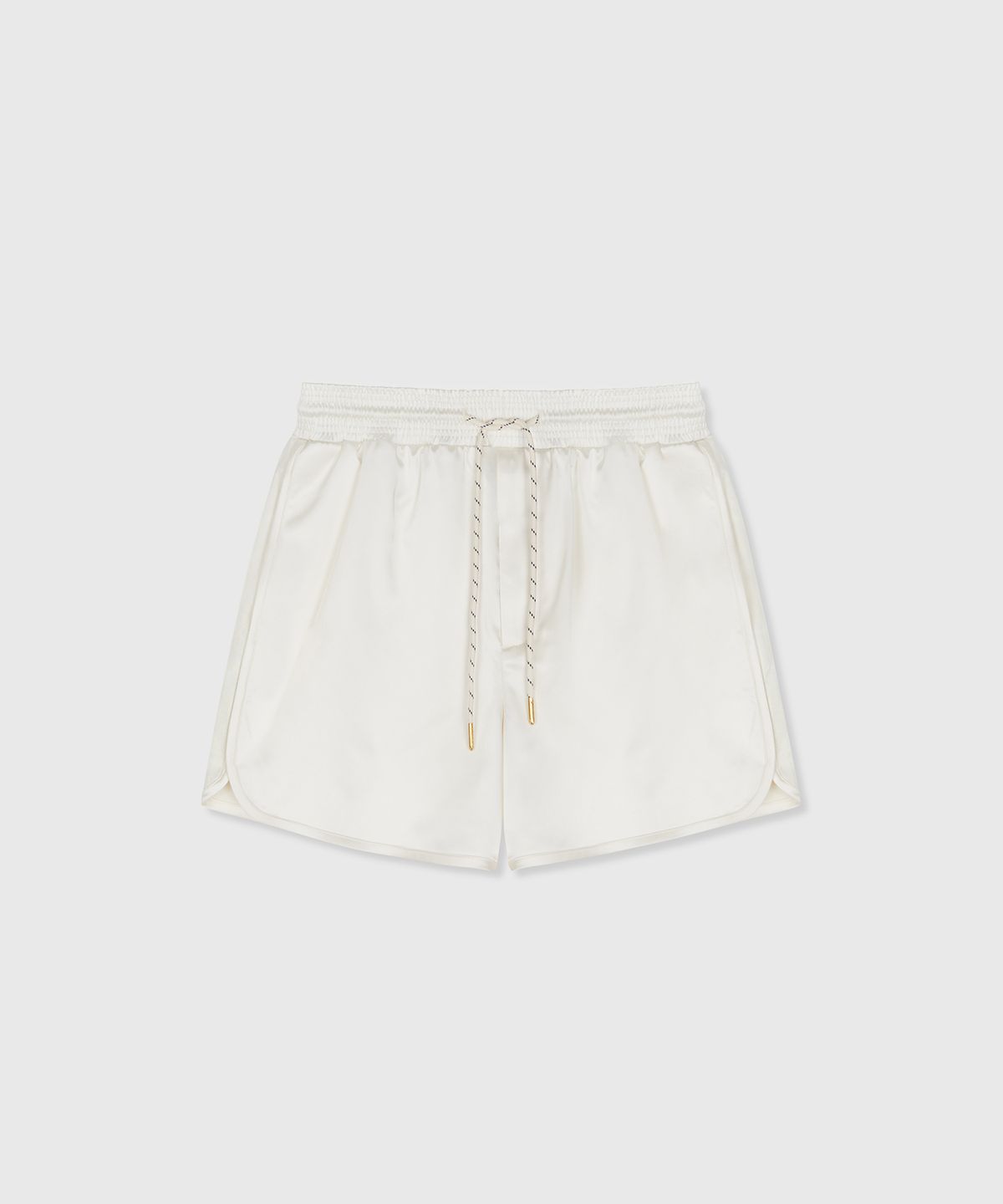 타일레(TAILLE) POBE SATIN TRACK SHORTS OYSTER WHITE