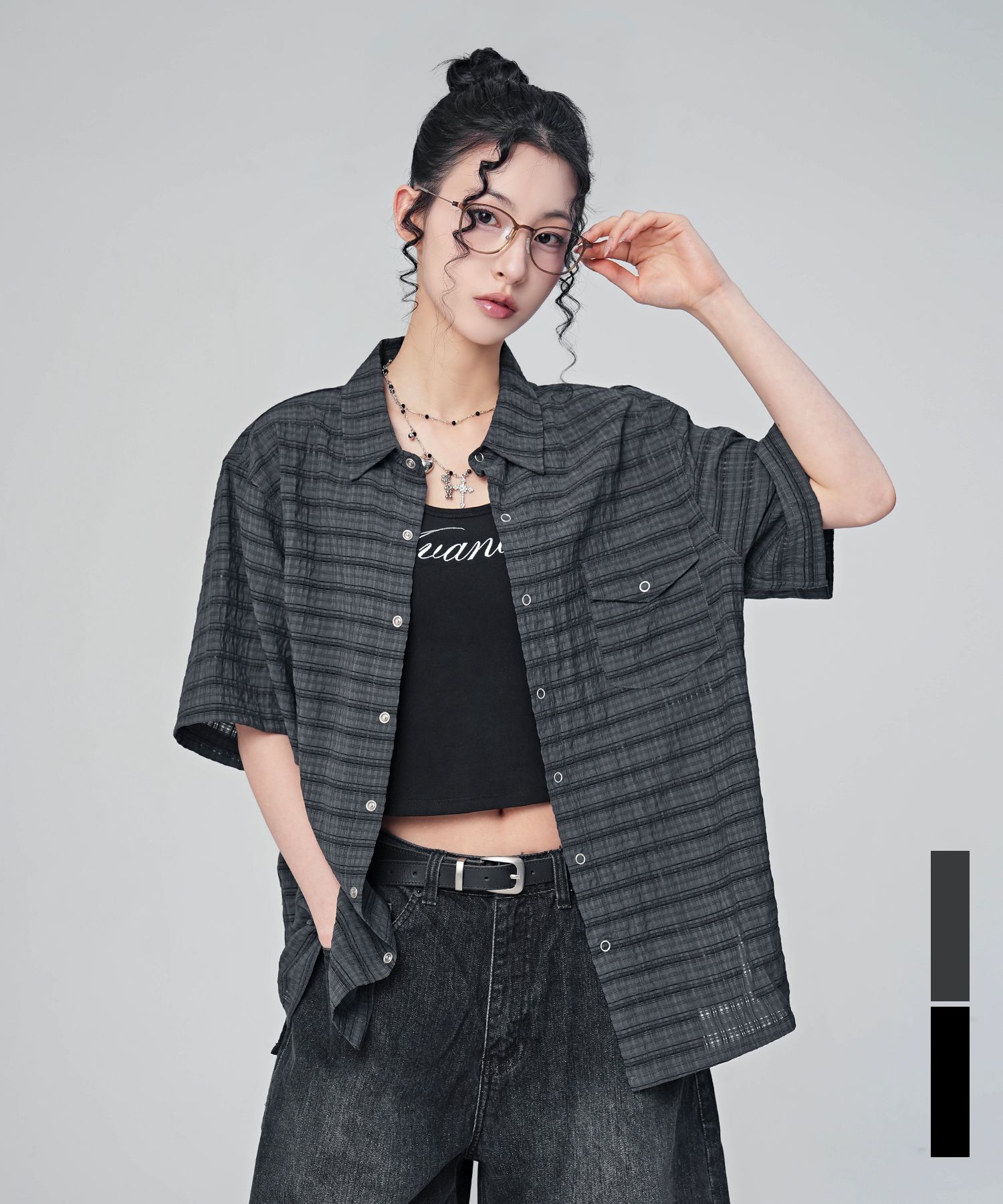 Anna Double Long Coat BLACK source detail 55