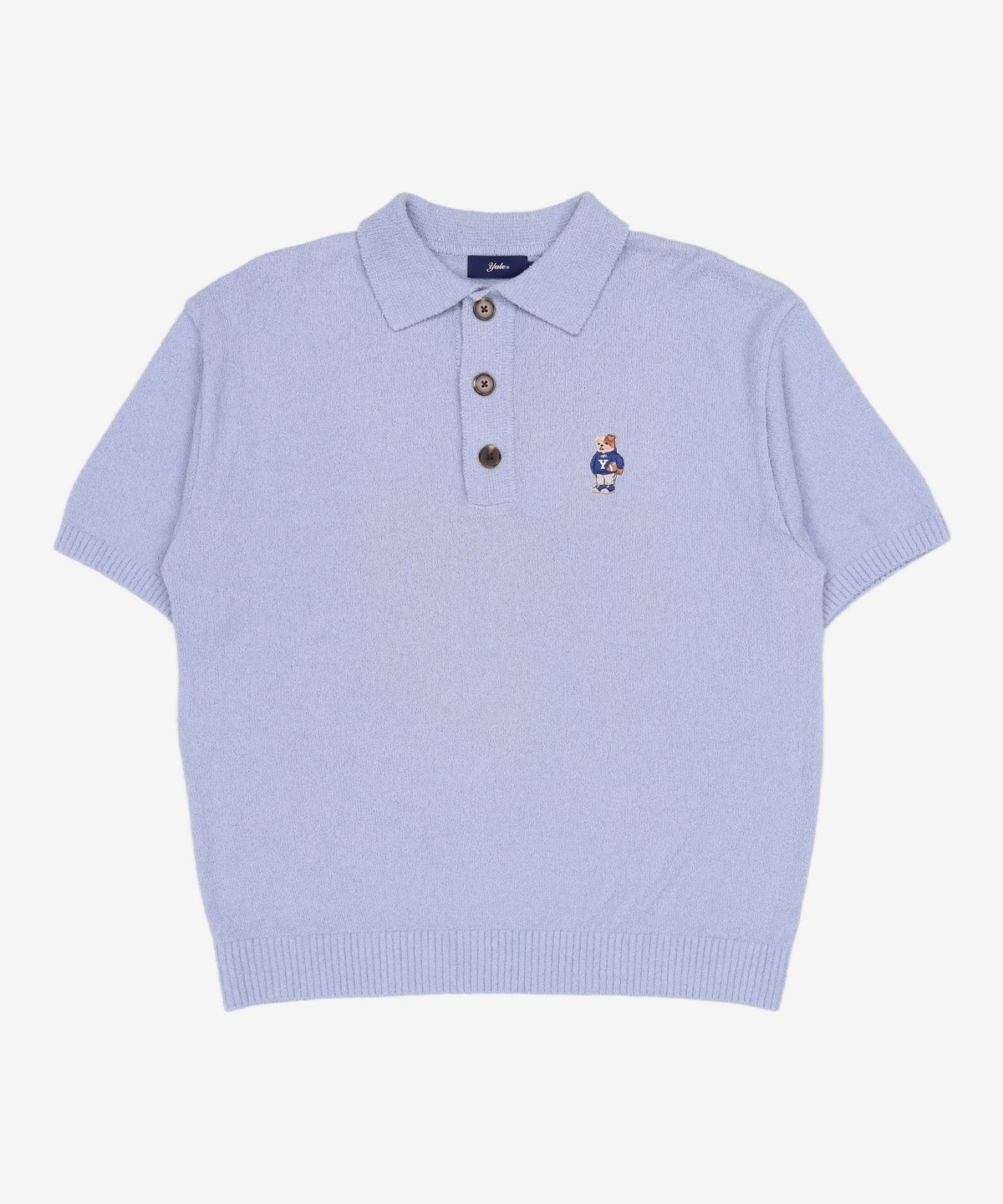 예일(YALE) [COOL] EMBROIDERY DAN BOUCLE PK KNIT SKY BLUE L