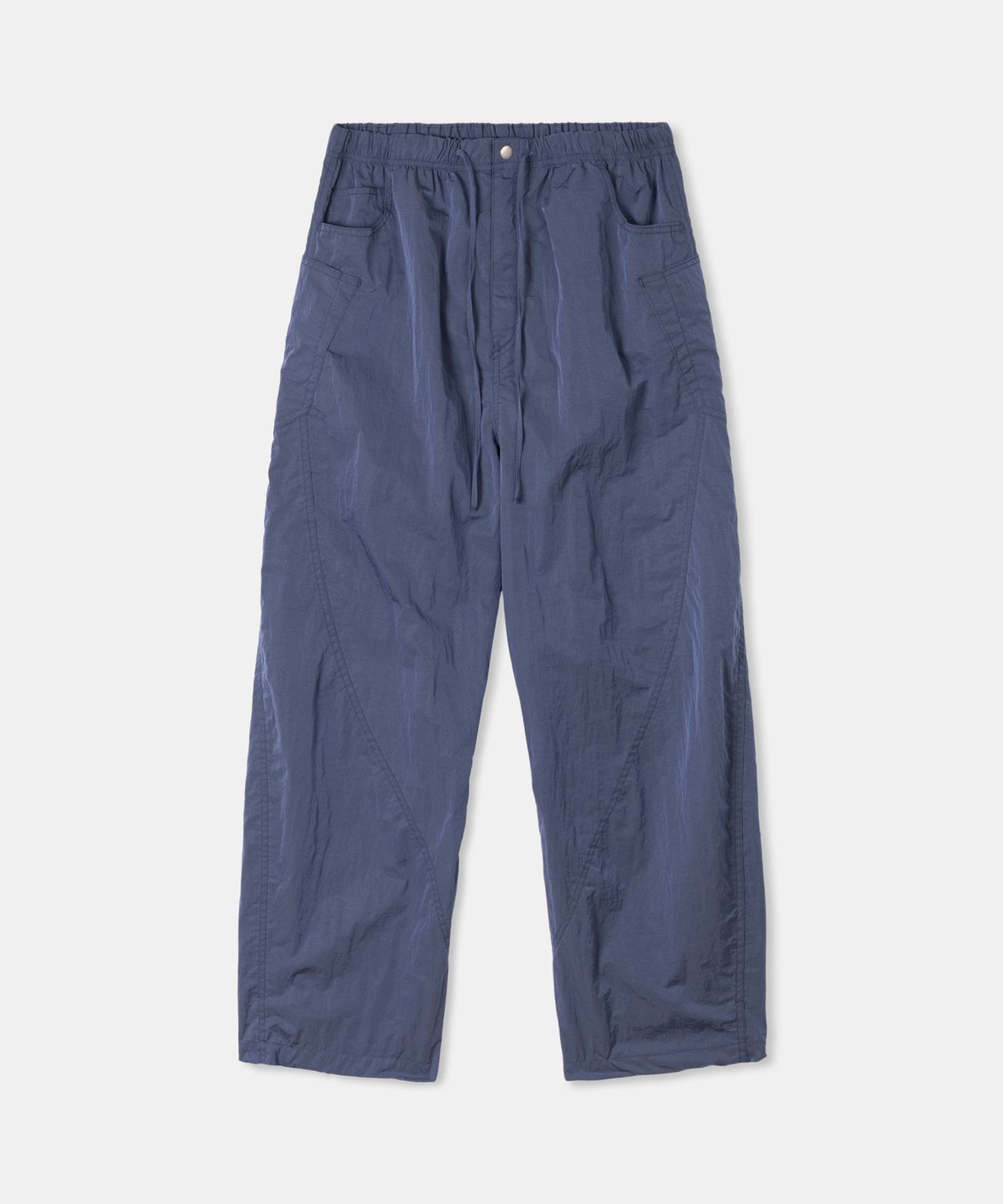 디앤드퀘스천(THEENDQUESTION) Puckering nylon pants / BLUE