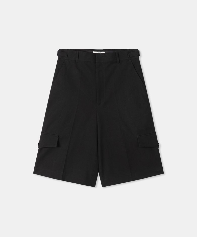 Oxford half pants / BLACK