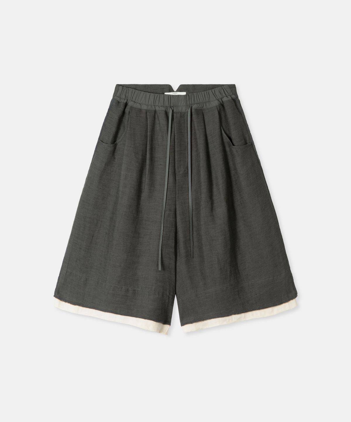 디앤드퀘스천(THEENDQUESTION) Linen blend half pants / KHAKI