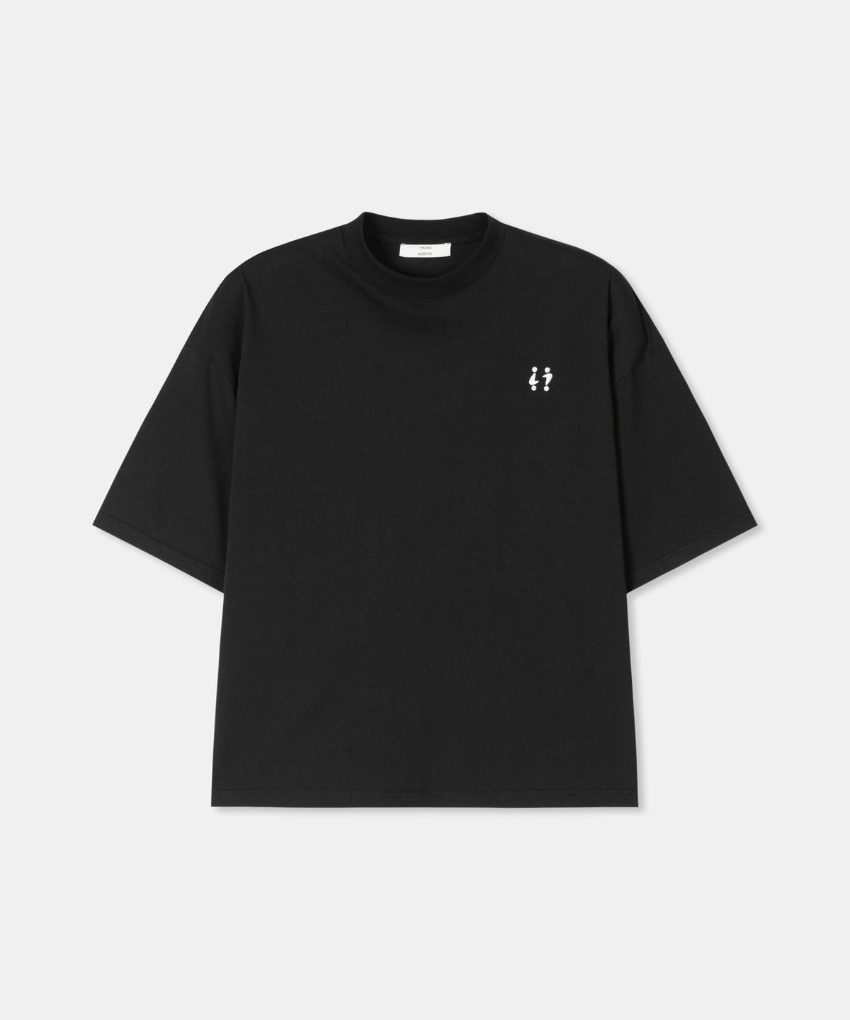 디앤드퀘스천(THEENDQUESTION) Symbol embroidery t-shirt / BLACK